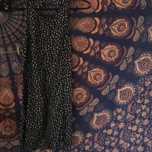 Floral black and white tank